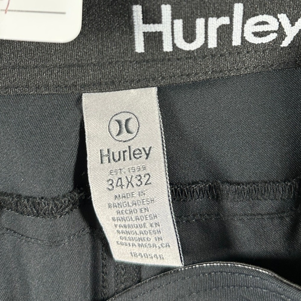 Hurley Mens Dri-FIT Performance Chino Pants BLACK 34x32 Straight Leg Activewear - Picture 7 of 7
